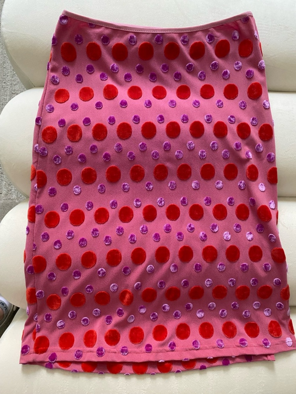 SYRUP VINTAGE SKIRT WITH VELVET DOTS, SIZE XS